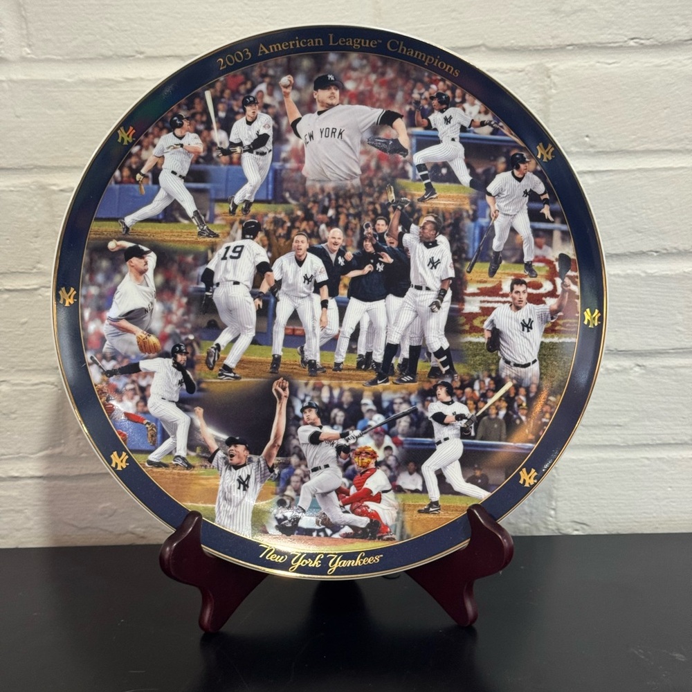2003 American League Champions - NY Yankees - Danbury Mint Collector's Plate